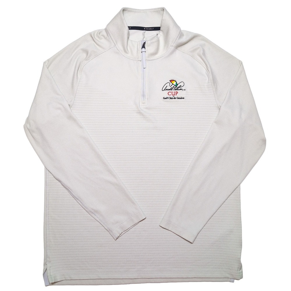 NIKE ADV Arnold Palmer Golf Club de Genève 1/2 Zip Pullover DH0982 Ivory Large L